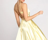 Shonda Charmeuse Satin A-Line Dress