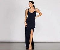 Jane Wrap Front Formal Dress
