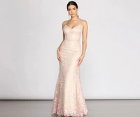 Elvina Embroidered Floral Mermaid Dress