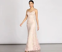 Elvina Embroidered Floral Mermaid Dress