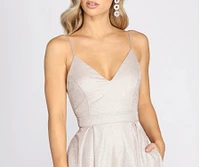 Jasmine Formal Glitter A-Line Dress