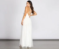 Haisley Formal Tulle And Satin Dress