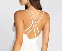 Haisley Formal Tulle And Satin Dress