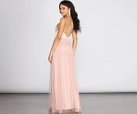 Haisley Formal Tulle And Satin Dress