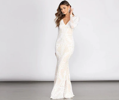 Misha Sequin Mermaid Dress