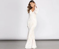 Misha Sequin Mermaid Dress