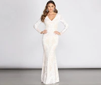 Misha Sequin Mermaid Dress