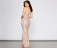 Karleen Sequin Off Shoulder Dress