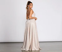 Elana Glitter A-Line Dress