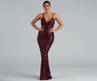 Gwendolyn Cross-Back Sequin Dress