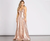 Kay Sequin Lace Up Dress