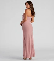 Iris One-Shoulder Crepe Dress