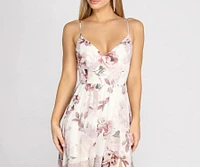 Julian Floral Chiffon A-Line Dress