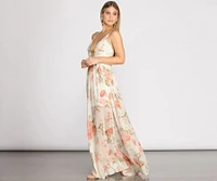 Tori Floral Chiffon A-Line Dress