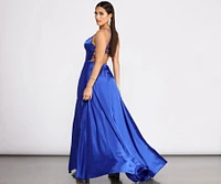 Haisley Formal Satin A-Line Dress