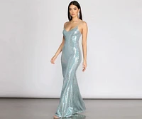Sonora Glitter Heat Stone Mermaid Dress