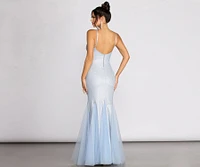 Ciara Glitter Tulle Mermaid Dress