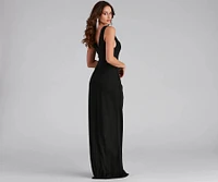 Viv Formal Crepe Wrap Dress