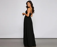 Maia Formal Embroidered A-Line Dress
