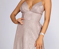 Miranda Glitter A-Line Dress