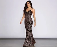 Vivica Scroll Glitter Dress