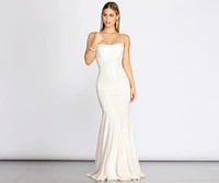 Char Formal Lattice Glitter Dress