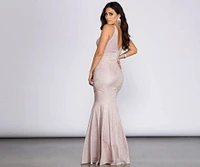 Martina Metallic Glitter Mermaid Dress