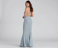 Avalee Formal Glitter Laceup Dress
