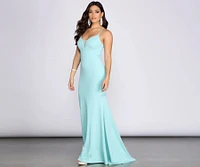 Nevaeh Formal Lattice Mesh Dress