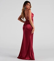 Bristol Formal Satin Lace-Up Dress