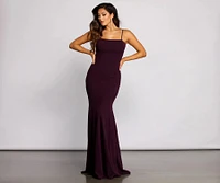 Cara Formal Crepe Open Back Dress