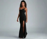 Fiona Formal One-Shoulder High Slit Dress
