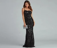 Meredith One-Shoulder Sequin Formal Dress