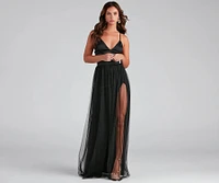 Haisley Formal Tulle And Satin Dress