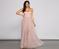 Estelle Formal High Slit A-Line Dress