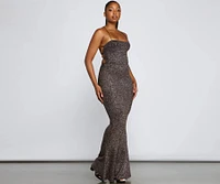 Jessica Glitter Knit Mermaid Dress
