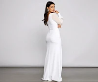 Odette Formal One Shoulder Crepe Mermaid Dress