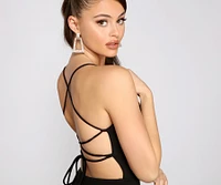 Hazel Formal Lace-Up Back Mermaid Dress