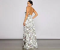 Tatiana Formal Floral High Slit A-Line Dress