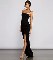 Tiffany Sleeveless High Slit Formal Dress