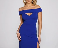 Harlowe Formal Off The Shoulder Crepe Dress