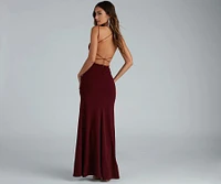 Chloe Lace-Up Back Formal Dress