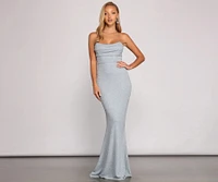 Everly Formal Sleeveless Glitter Mermaid Dress