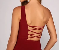 Sarai Formal One-Shoulder Asymmetrical Dress