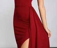Peyton One Shoulder Crepe Dress