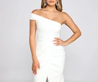 Susana Asymmetric Off-Shoulder Mermaid Dress