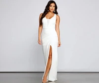 Viv Formal Crepe Wrap Dress
