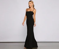 Bette Formal Open Back Crepe Dress