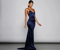 Nola Darling Satin Evening Gown