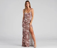 Isla Formal High Slit Floral Dress